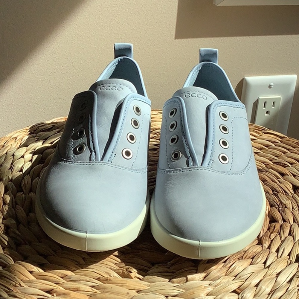 ECCO Light Blue Casual Slip-Ons